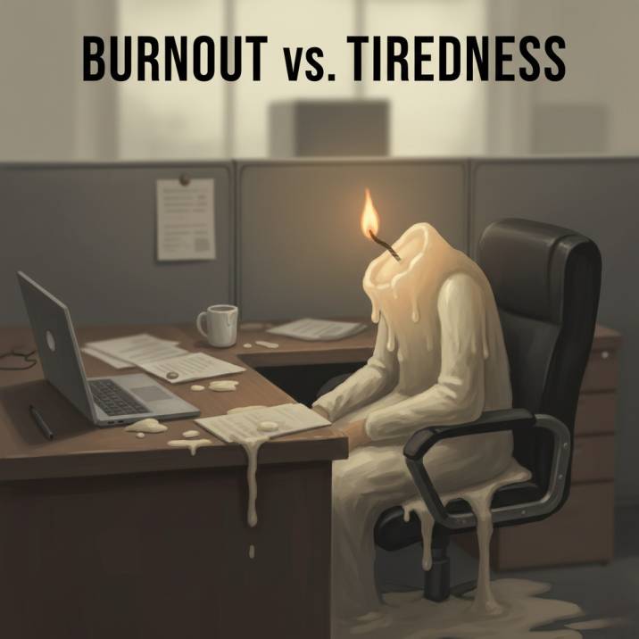 Burnout vs. Tiredness