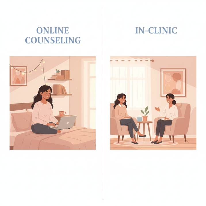 Online Counseling vs. In-Clinic